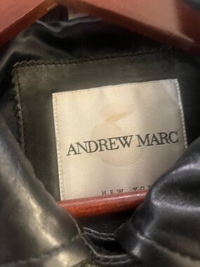 Vintage ANDREW Mark jacket in black leather